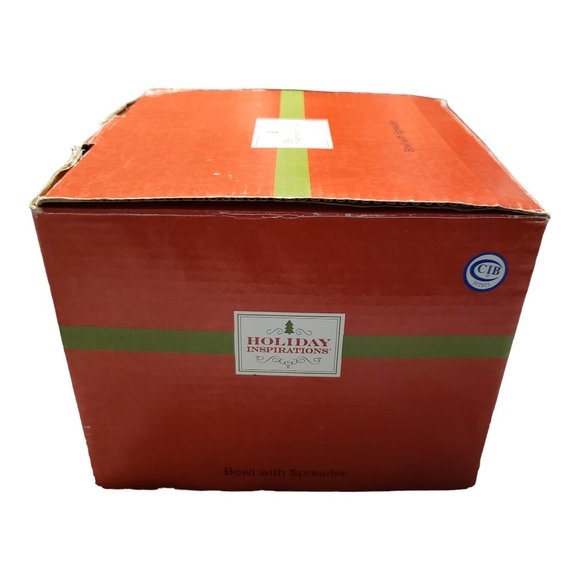 Partridge Bird Floral Pattern Serving Dip Bowl & Spreader -Jo-Anne 2013 Boxed - Picture 7 of 13